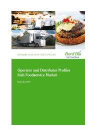 Operator and Distributor Profiles: Irish Foodservice Market - Bord Bia
