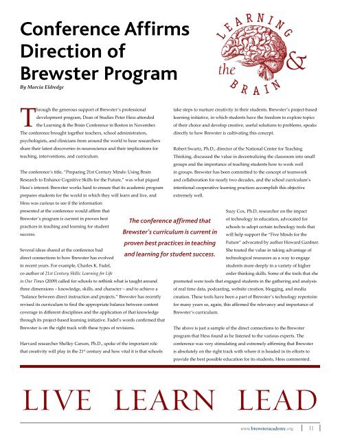 BrewsterConnections(PDF) - Brewster Academy