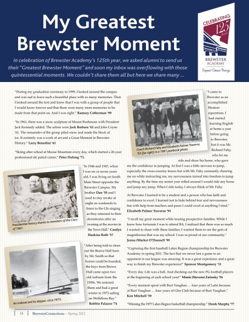 BrewsterConnections(PDF) - Brewster Academy