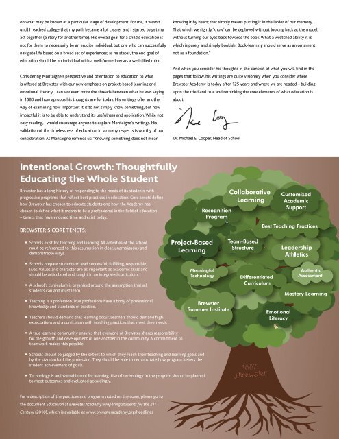 BrewsterConnections(PDF) - Brewster Academy