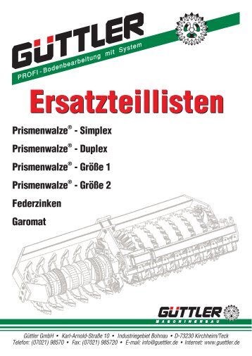 Ersatzteilliste - Güttler Gmbh