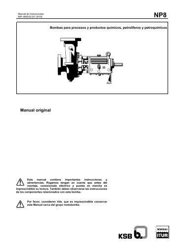 MANUAL DE INSTRUCCIONES SERIE: NP8 - Itur