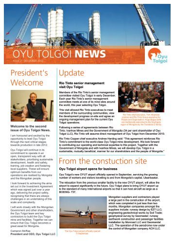 OYU TOLGOI NEWS