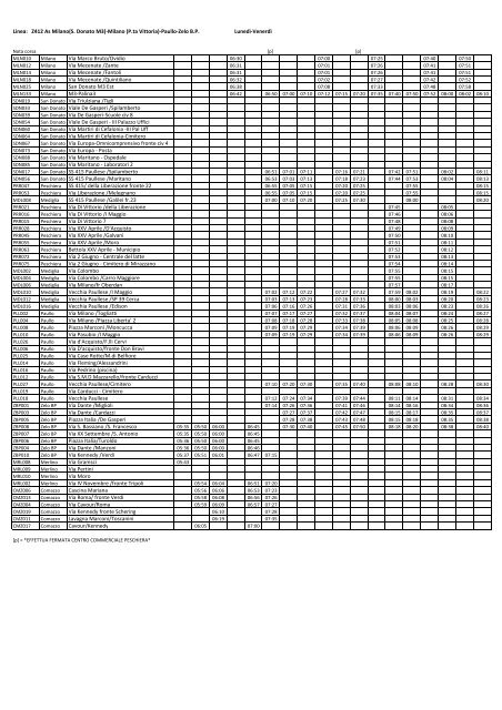 Linea: Z412 As Milano(S. Donato M3)-Milano (P.ta Vittoria)-Paullo ...