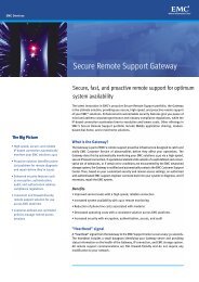 EMC Secure Remote Support Gateway (PDF) - Axeda