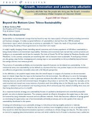 Beyond the Bottom Line - Growth Consulting - Frost & Sullivan