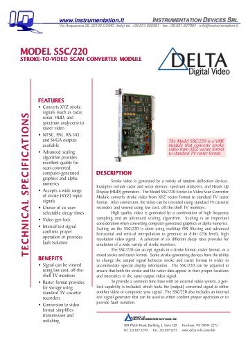 Stroke To Video Scan Converter Module - Instrumentation Devices