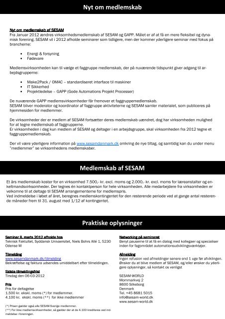 Program i pdf format - Sesam Danmark