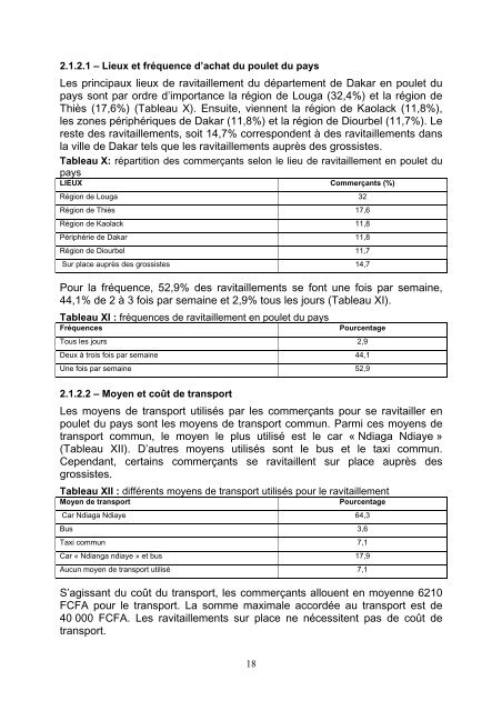 Analyse du systÃ¨me de commercialisation du poulet du pays ... - BEEP