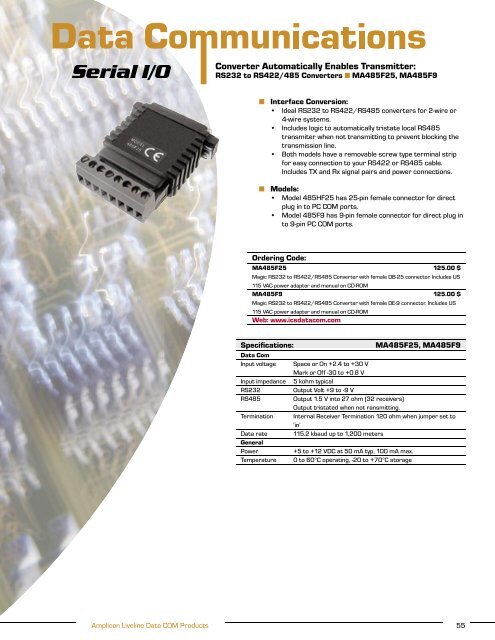 Serial I/O - ICSDataCom