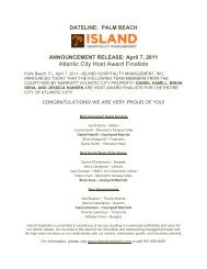 Press Release - Island Hospitality Management