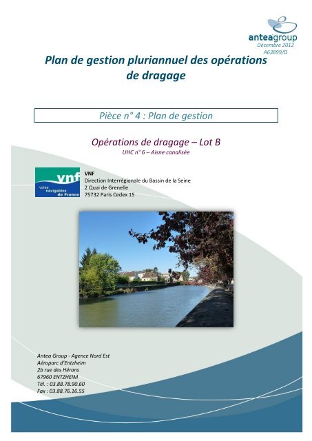 Lot B Piece 4 Plan de gestion UHC6 - Site internet de la Direction ...