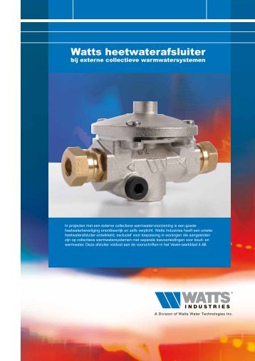 Watts heetwaterafsluiter - Watts Industries