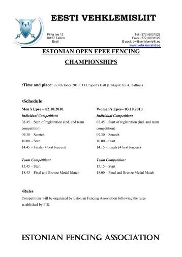 ESTONIAN FENCING ASSOCIATION