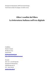 Oltre i confini del libro La letteratura italiana nell'era digitale - ELMCIP