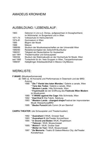 über Amadeus Kronheim - Programized