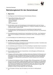 Betriebsreglement - Gemeinde Ottenbach