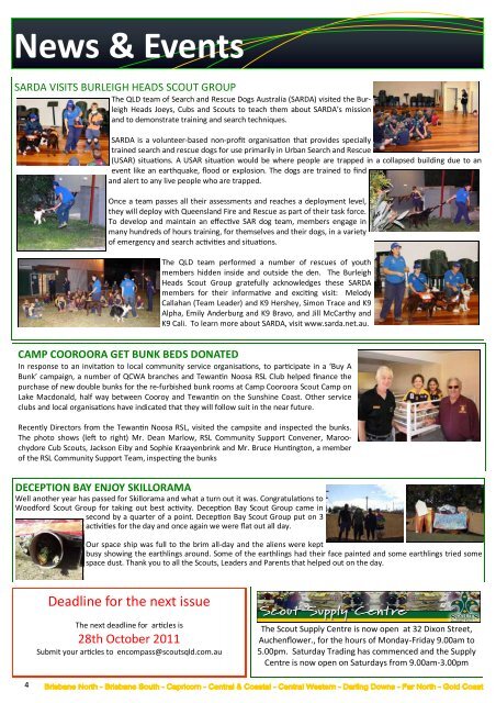 Issue 35 OCTOBER 2011 - Goodna Scout Group - Scouts Queensland