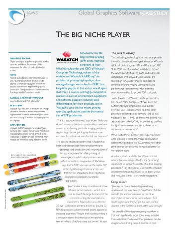 Wasatch - the big niche player - Global Graphics