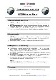 TM Bitumen-Band - MEM Bauchemie GmbH