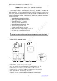 USB Notebook Debug Card