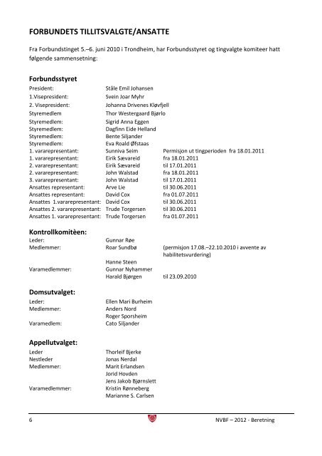 Beretning 2010-2012 - Norges Volleyballforbund