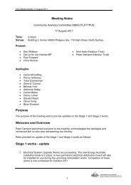 Meeting Notes - 17 August 2011 - Sydney Harbour Federation Trust