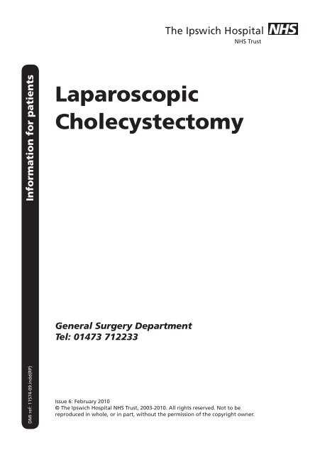 Laparoscopic Cholecystectomy - Ipswich Hospital
