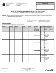 Boc Form Basis of Claim Form - Immigration and Refugee Board of Canada