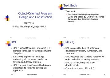 Object-Oriented Program Design and Construction Text Book UML ...