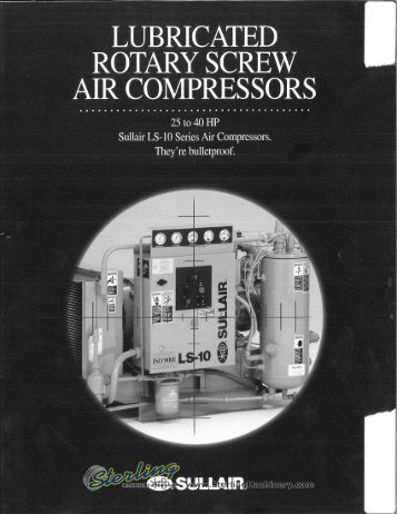 Sullair Rotary Screw LS 10 Series Air Compressors Brochure