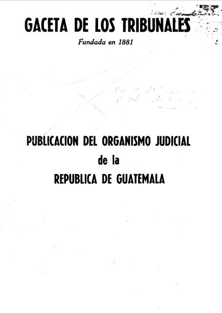 publicacion del organismo judicial republica de ... - Biblioteca OJ