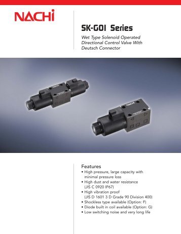 SK-G01 Series - Nachi Hydraulics