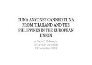 tuna anyone? canned tuna from thailand and the philippines