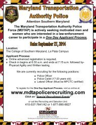 Southern Maryland Recruitment Event Confirmation Form