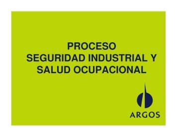 proceso seguridad industrial y salud ocupacional - Consejo ...