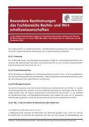 Besondere Bestimmungen des Fachbereichs Rechts- und Wirt ...