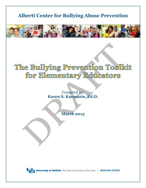 Alberti Center for Bullying Abuse Prevention - UB Graduate School