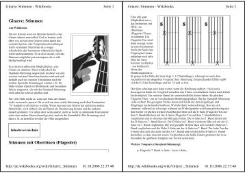 Gitarre: Stimmen - Wikibooks - Wikimedia