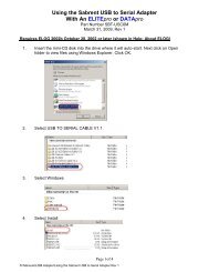 Using the Keyspan USB to Serial Adapter - DENT Instruments