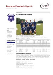 Feldsaison 2013 - Deutsche Faustball-Liga eV