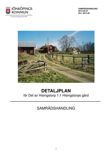 DETALJPLAN - JÃ¶nkÃ¶pings kommun