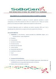 SOCIEDAD BOLIVIANA DE GENÃTICA HUMANA