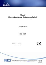 ViaLite Redundancy Switch User Manual (LRS-HB-7)