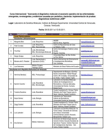 Curso Internacional: âAcercando el diagnÃ³stico molecular al ...