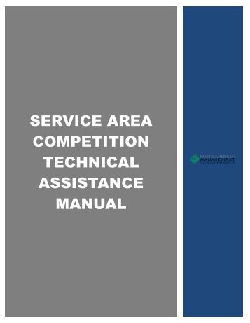Service area competition technical assistance Manual