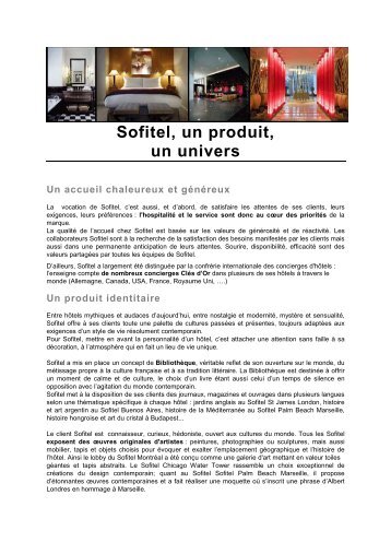 Sofitel, un produit, un univers