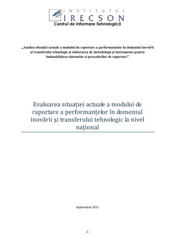 DEZVOLTAREA CAPACITÄÅ¢II A - Romania Inoveaza