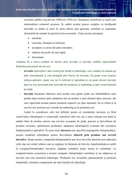 DEZVOLTAREA CAPACITÄÅ¢II A - Romania Inoveaza