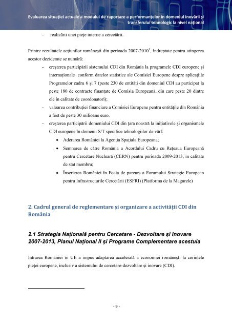 DEZVOLTAREA CAPACITÄÅ¢II A - Romania Inoveaza